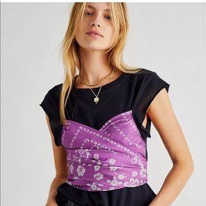 Free people tie bandana top only worn once!!